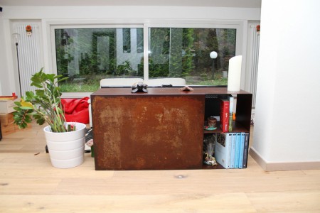 Libreria porta subwoofer corten